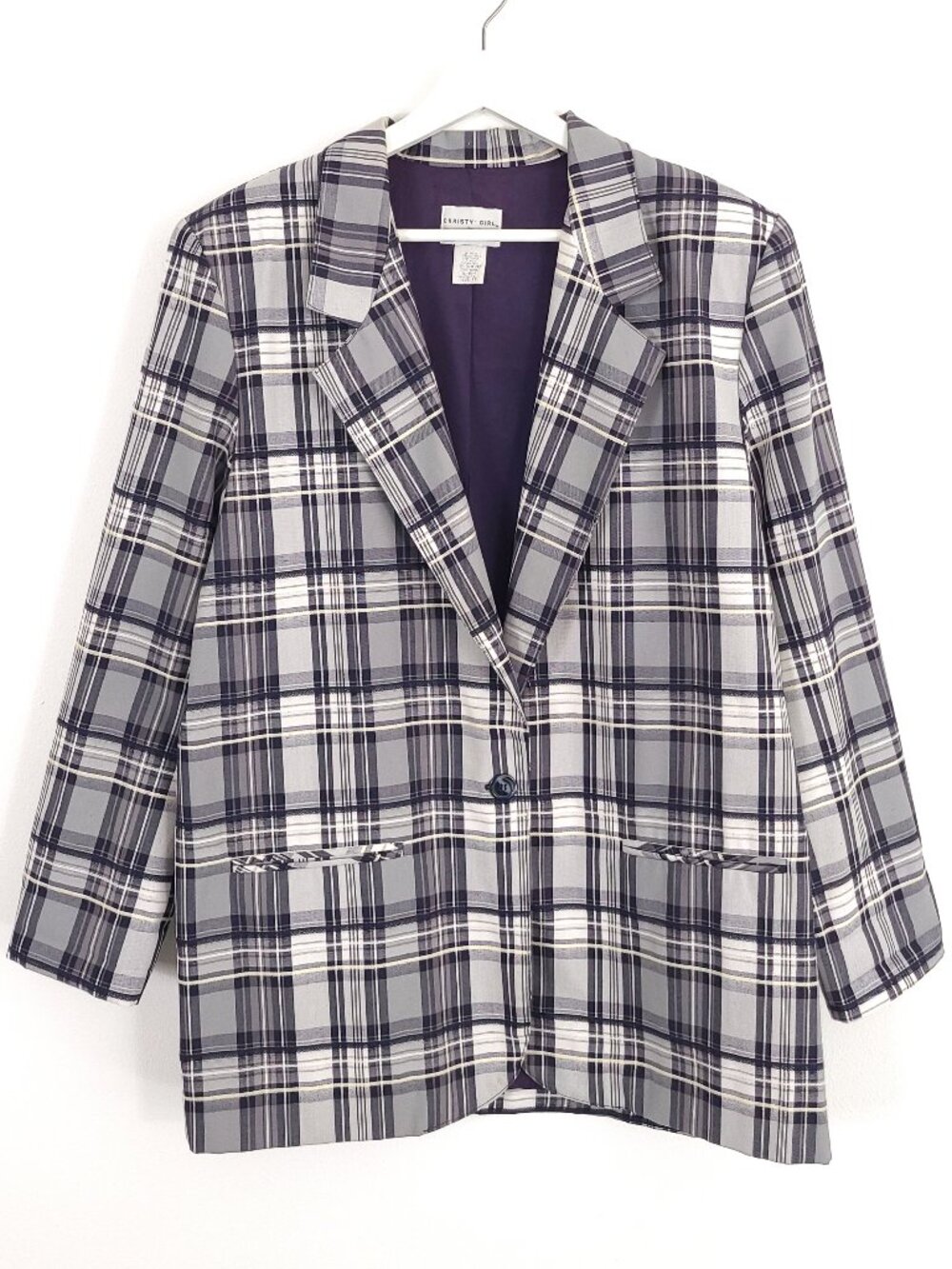 Vintage 90s Plaid Blazer